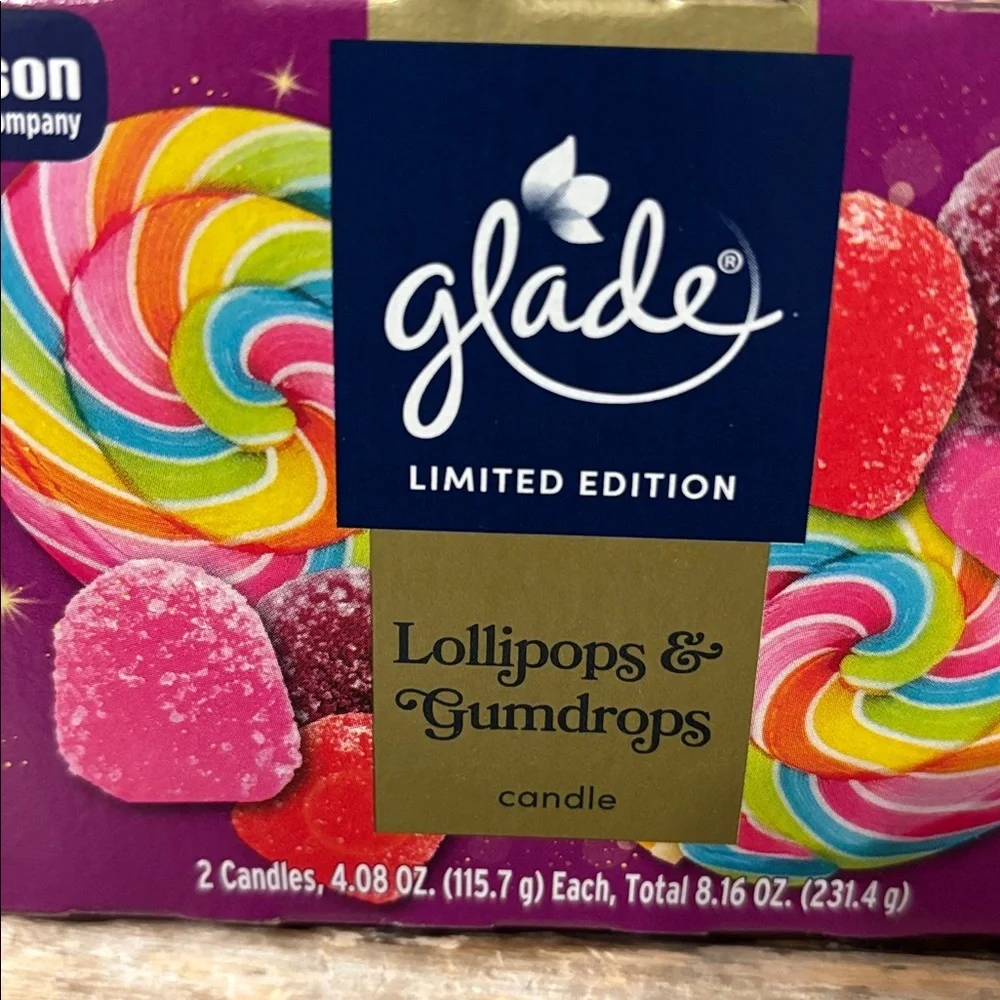 NEW FOR 2025 Glade LIMITED EDITION Lollipops & Gumdrops 2 pack CHRISTMAS Candles